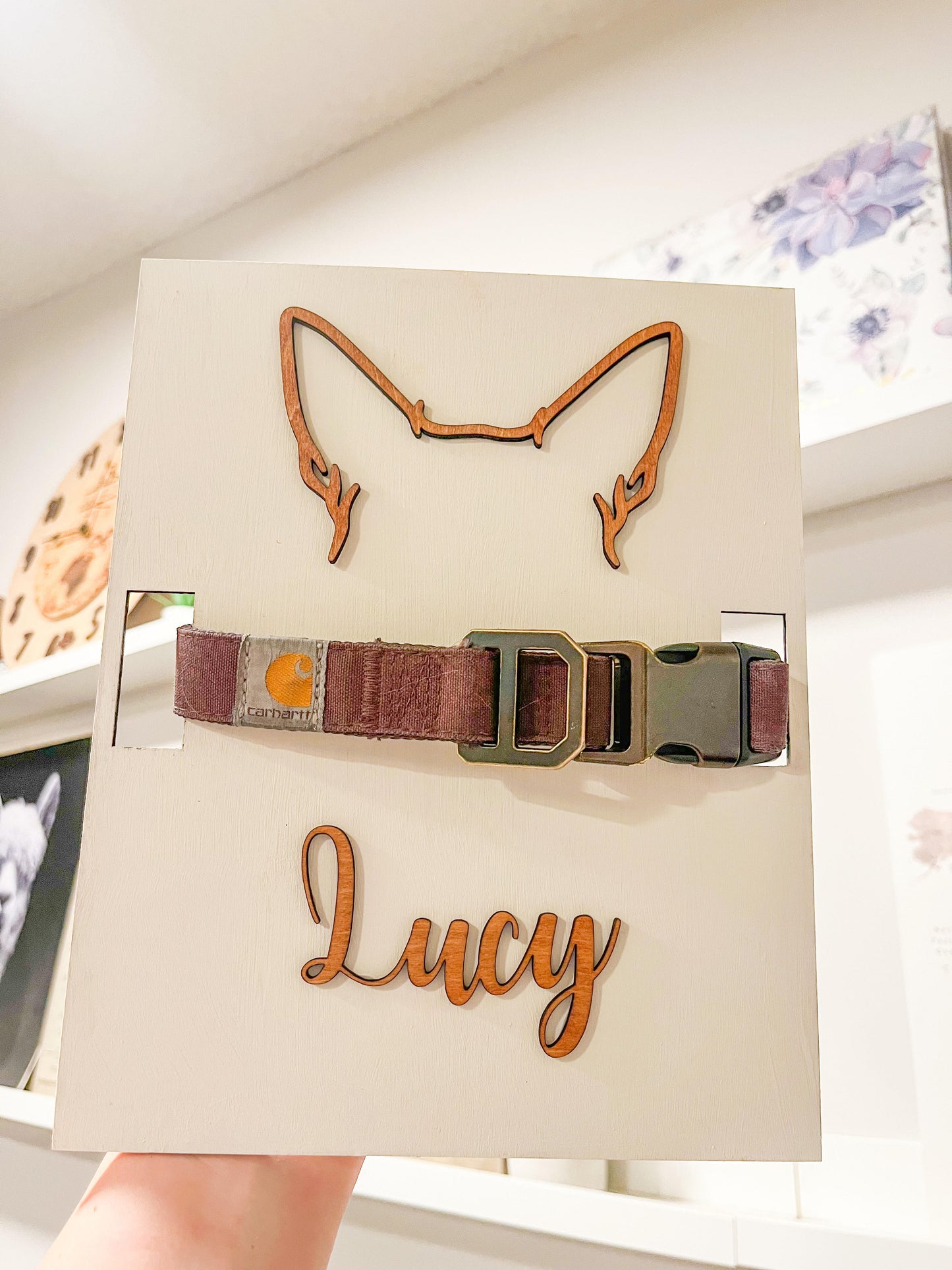 Rainbow Bridge Memorial Pet Collar Frame